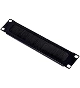 GeeekPi 10 inch 1U Brush Cable Manager Rack Mount Cable Management Panel with Brush Strip for Cab...