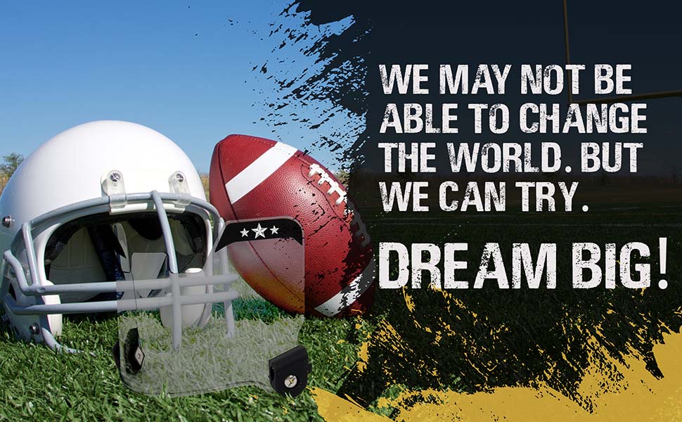 CHARISMATIC Football Visor Clear Football Visors for Helmet Football Helmet