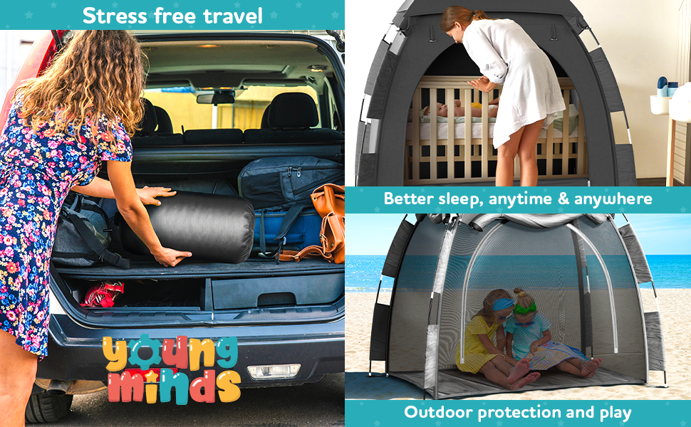 pid fan over sensory anti escape privacy head accessories small mini portable playpen curtain sleepy