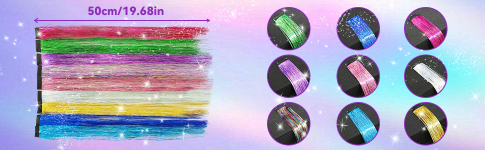 Glitter Extensions Clip In Hair Extensions