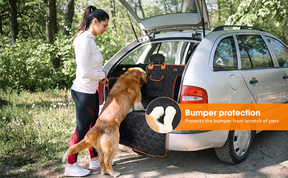 JOEJOY Car Boot Protector, Nonslip Waterproof Dog Car Seat Cover with Enduring Antifouling Liner
