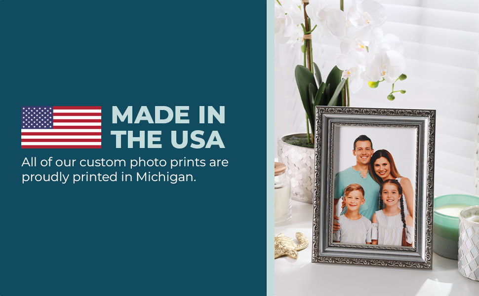 Our photo prints are printed in the USA.