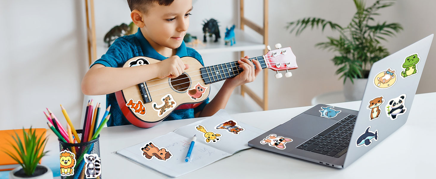 Cute Animal Stickers for Kids,Water Bottle Stickers for Kids,Waterproof Vinyl Stickers