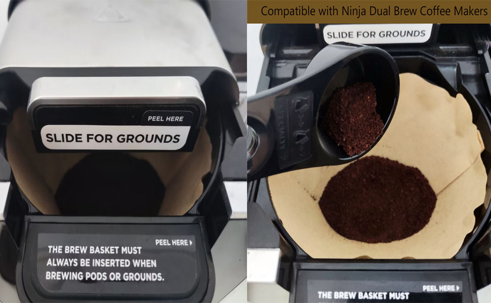 MJULY 4 Cone Disposable Coffee Paper Filter for Ninja