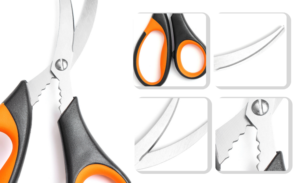 4Pcs Kitchen Seafood Scissors, Stainless Steel Seafood