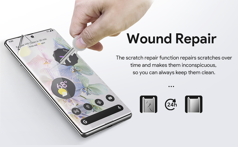 [2+3 Pack] LϟK 2 Pack Flexible Soft TPU Protective Film and 3 Pack