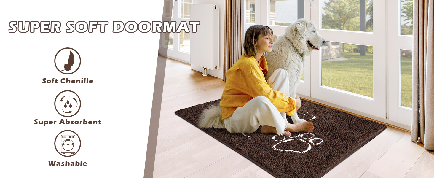 Merelax Indoor Door Mat Entryway Rug, Large Front Door Mats