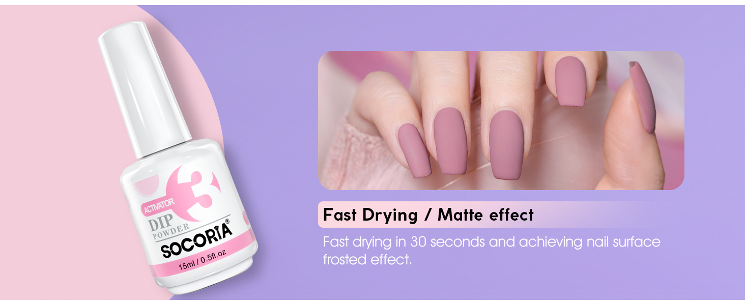 Fast Drying Matte effect