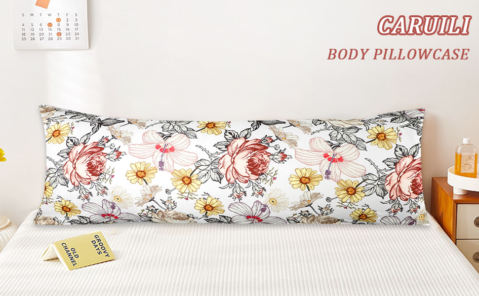 Body Pillow Cover with Zipper, Ultra Soft and Cozy Body