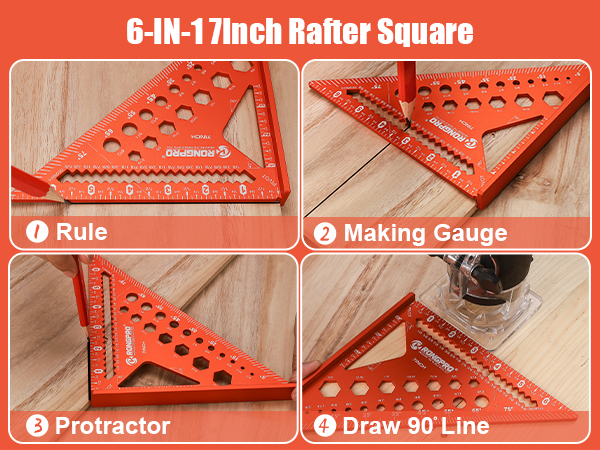 カーペンター　ストライクイーグル150 L-Quiet carpenter 6-in-1 Carpenter Square 7 inch, Aluminum Rafter Square