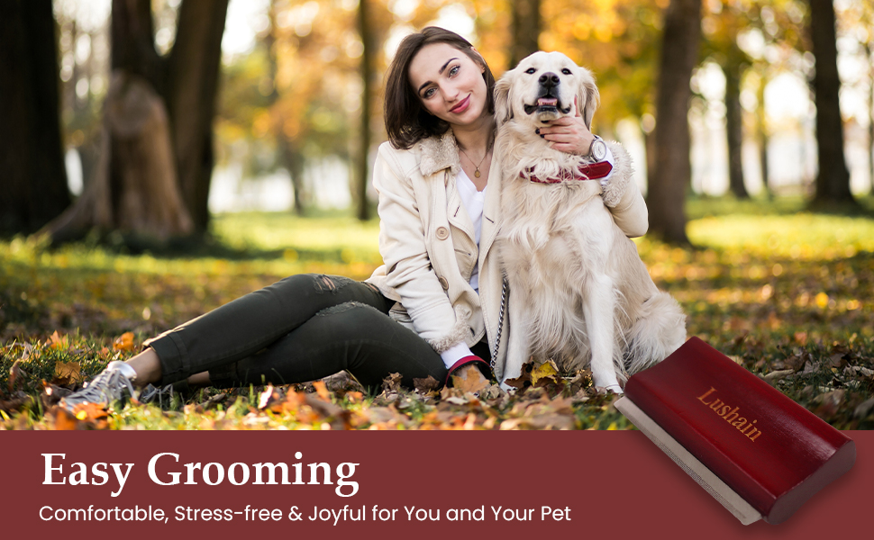 Deshedding brush removes dirt, fur and hair