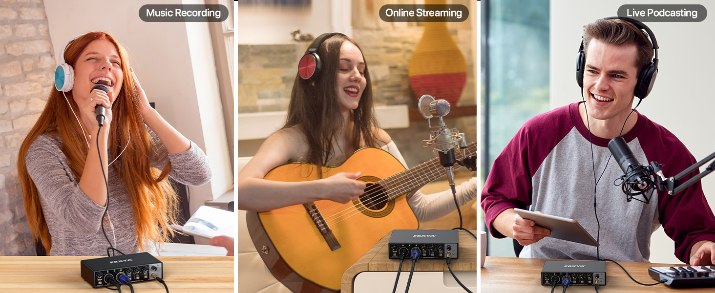 usb audio interface m studio equipment for gaming Online Steaming Music Recording easy to use