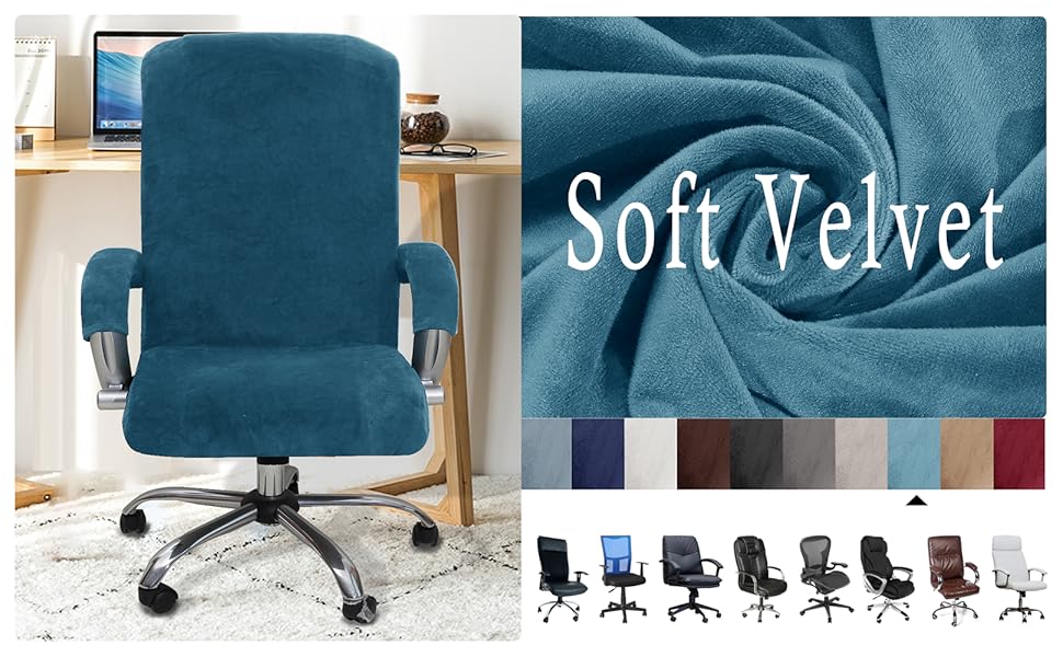 ITFRO Office Chair Cover with Armrest Covers Royal Blue