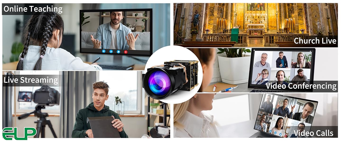 ELP 12X Zoom 4K 30fps USB Camera Module