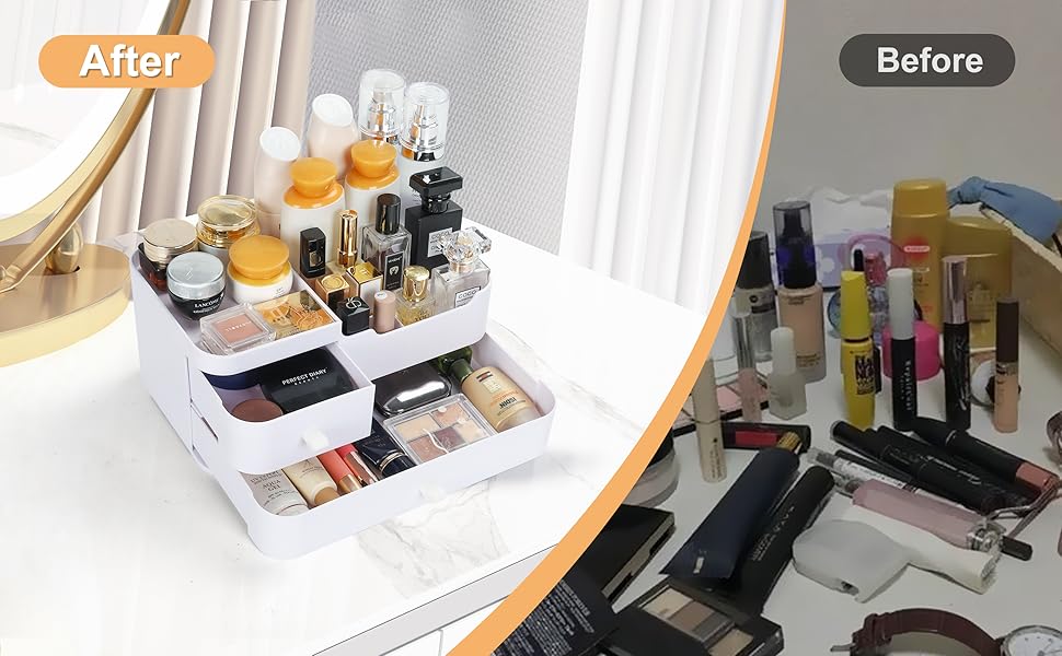 BTremary Makeup Cosmetic Storage Organiser with Drawer, Skincare