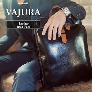レザー製バックパック 黒と茶色 Amazon.co.jp: ◇VAJURA 牛本革 デザイナーズバックパック