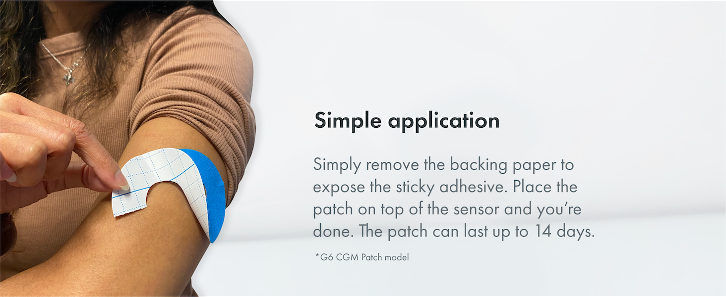 simple application remove and expose adhesive. patch lasts upto 14 days.