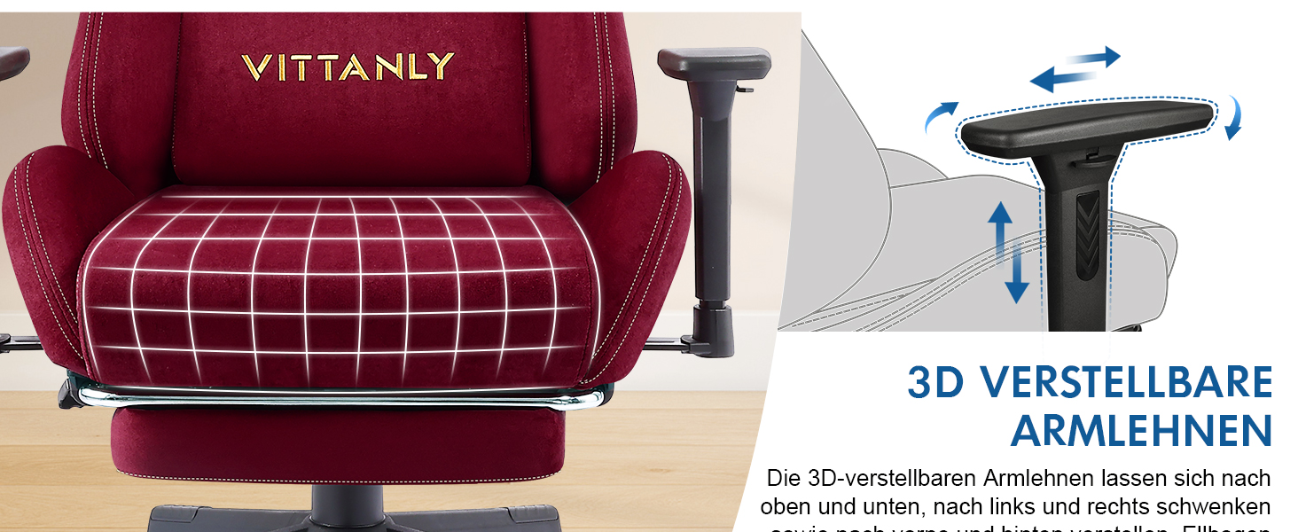 Gaming-Stuhl, Stoff, Bürostuhl, Gaming-Bürostuhl, Gamer-Stuhl, 150 kg, 200 kg, PC-Stuhl