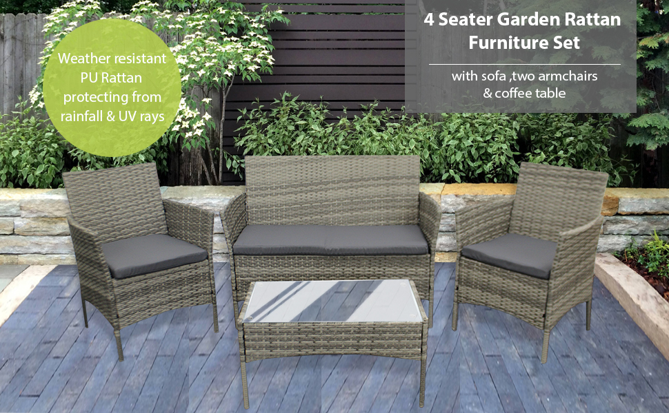rattan sofa set