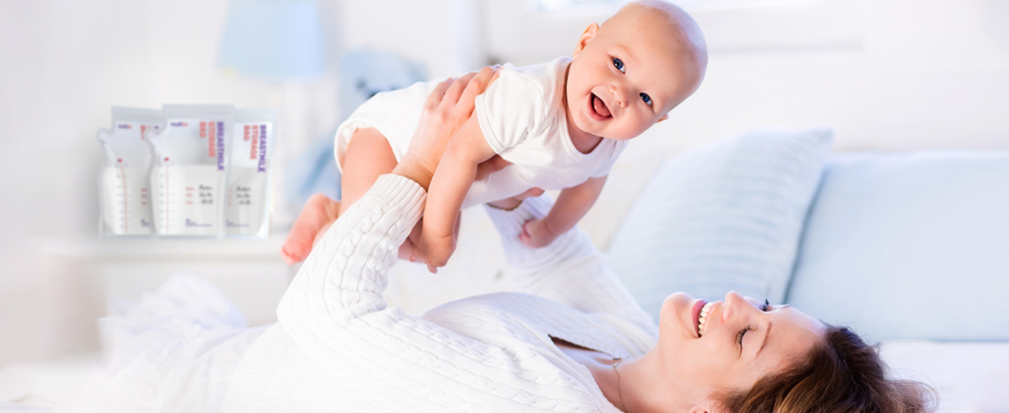 Nuliie Breast Milk Storage Bags 120Count, 8oz/250ml Presterilized Milk