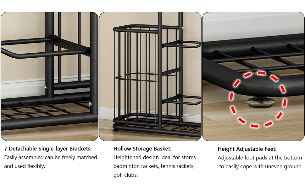 Ball Sports Equipment Storage Rack