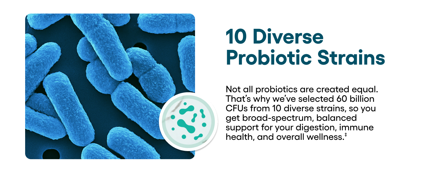 10 diverse probiotic strains