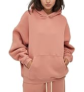 Hixiaohe Womens Oversized Fleece Hoodie Long Sleeve Sweatshirt Fleece Heavyweight Pullover Tops F...