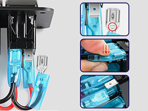 Nilight 3 Gang Rocker Switch Box with PD Type C and QC 3.0 USB Charger Voltmeter