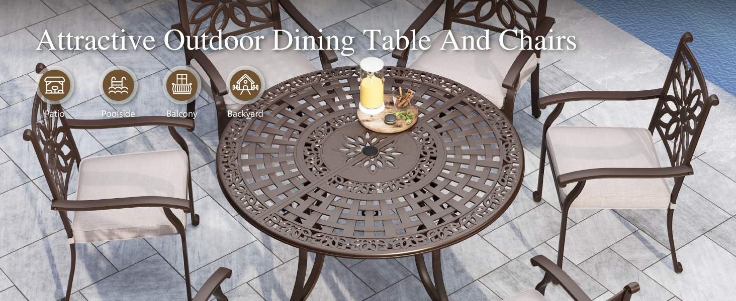 patio table and chairs for 6