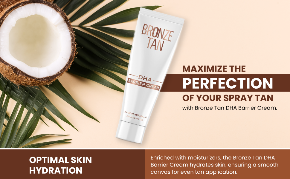 Bronze Tan, Barrier Cream, DHA Spray Tan Barrier Cream, Barrier Cream for Spray Tanning