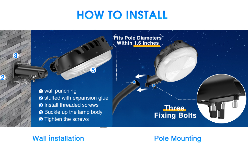 StarMoitic LED Barn Light, 150W 20000LM Dusk to Dawn Outdoor Lighting