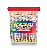 Atkinson Jumbo Rainbow Stick Wild Cherry Candy Sticks - 52 Count Jar