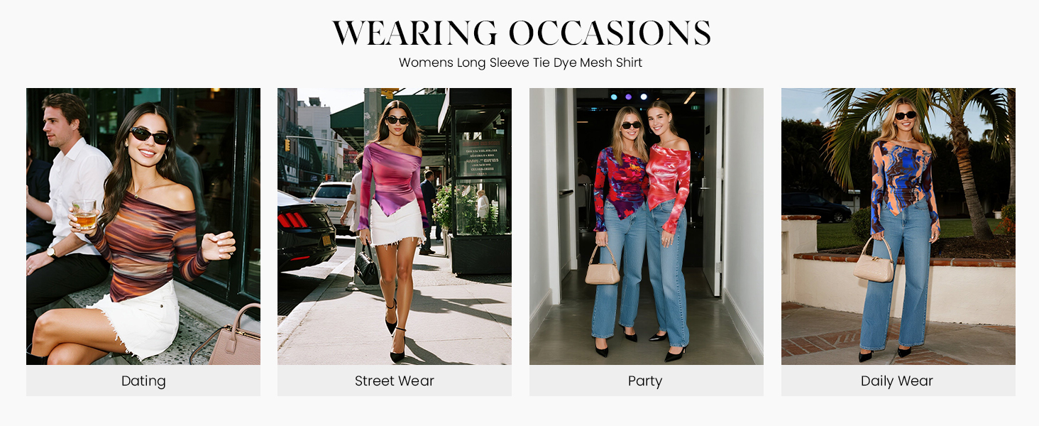 Floral Y2k Top for Women,Slim Fit Tie Dye Shirts for Women,Asymmetrical Tops for Women