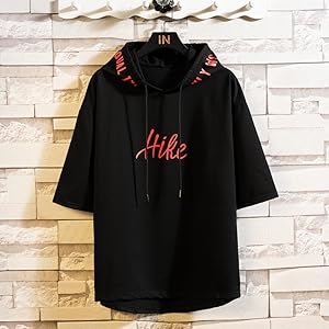 メンズパーカー、半袖、プルオーバー、スウェットシャツ、夏の服、ゆるい、プレーン、フード付きスウェットシャツ、カジュアル、大きなサイズ
