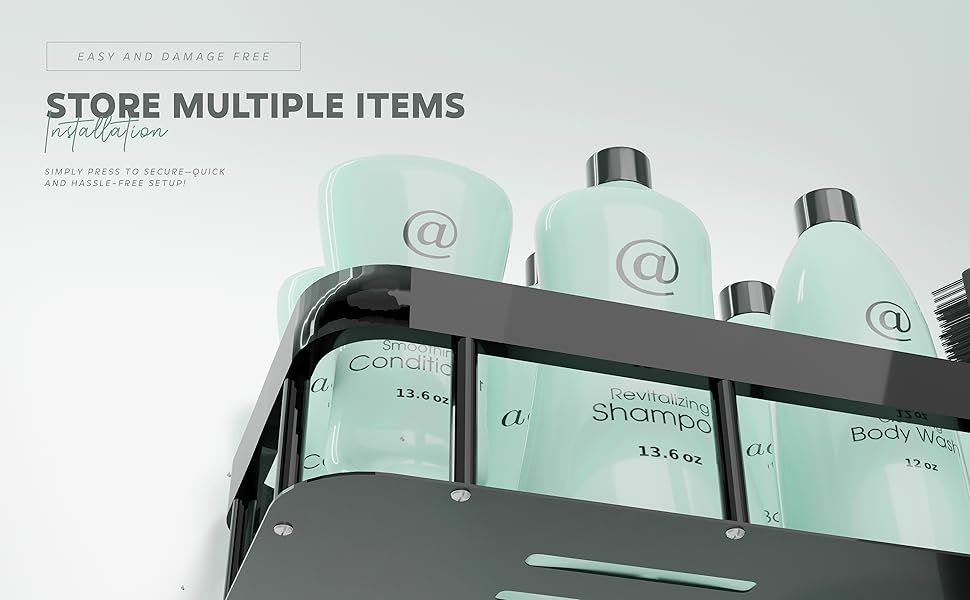 self adhesive bathroom shelf