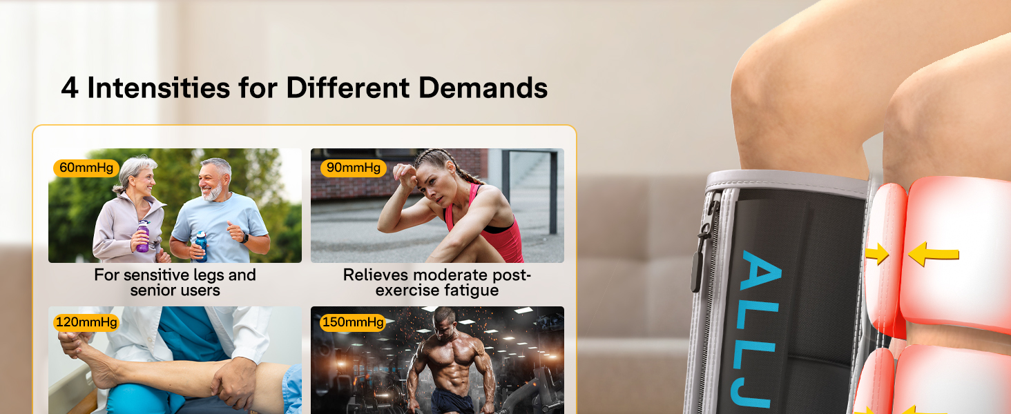 leg massager with heat and compression