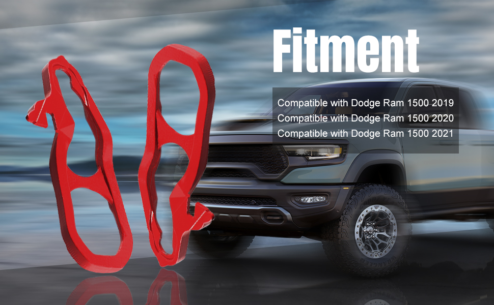 POSENG Front Tow Hooks Left & Right Compatible with Dodge