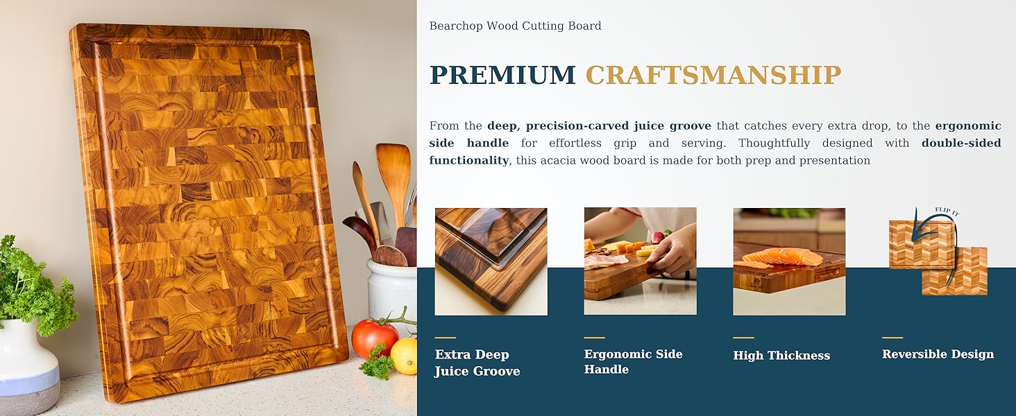 extra large cutting board, wooden cutting boards for kitchen, teak wood cutting board