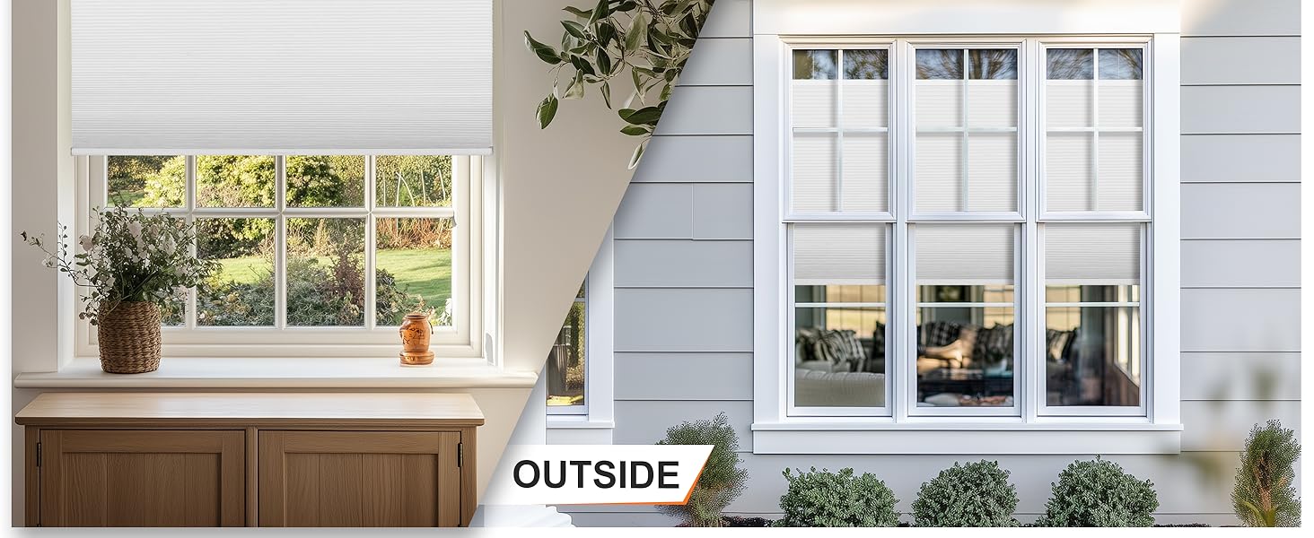 BERISSA Top Down Bottom Up Blackout Cellular Shades