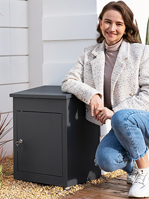 Hagrany Galvanized Secure Package Delivery Box for Outdoor
