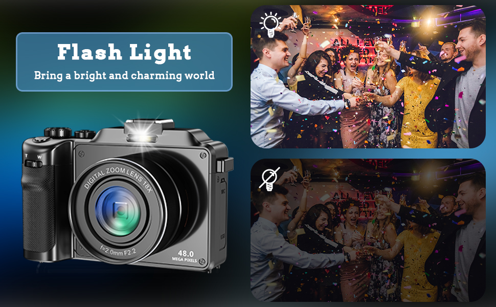 Amazon.com : 4K 48MP Digital Camera for Photography: 18X