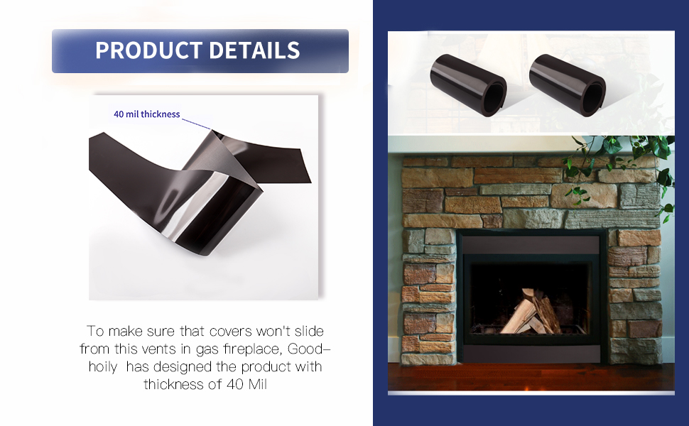 Goodhoily Fireplace Cover Draft Stopper Pack of 2 Fireplace Covers Keep
