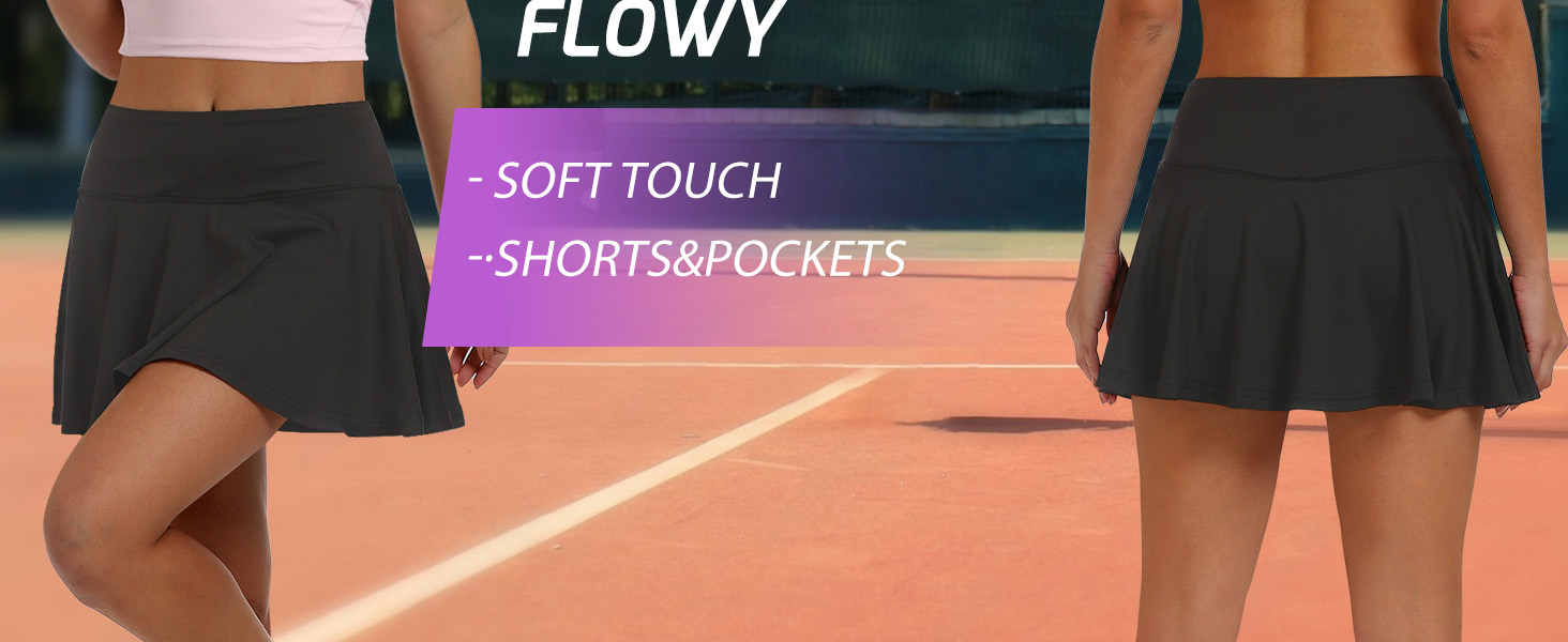 tennis skirt with shorts pleated golf for women high waisted dressy casual skorts with pocket