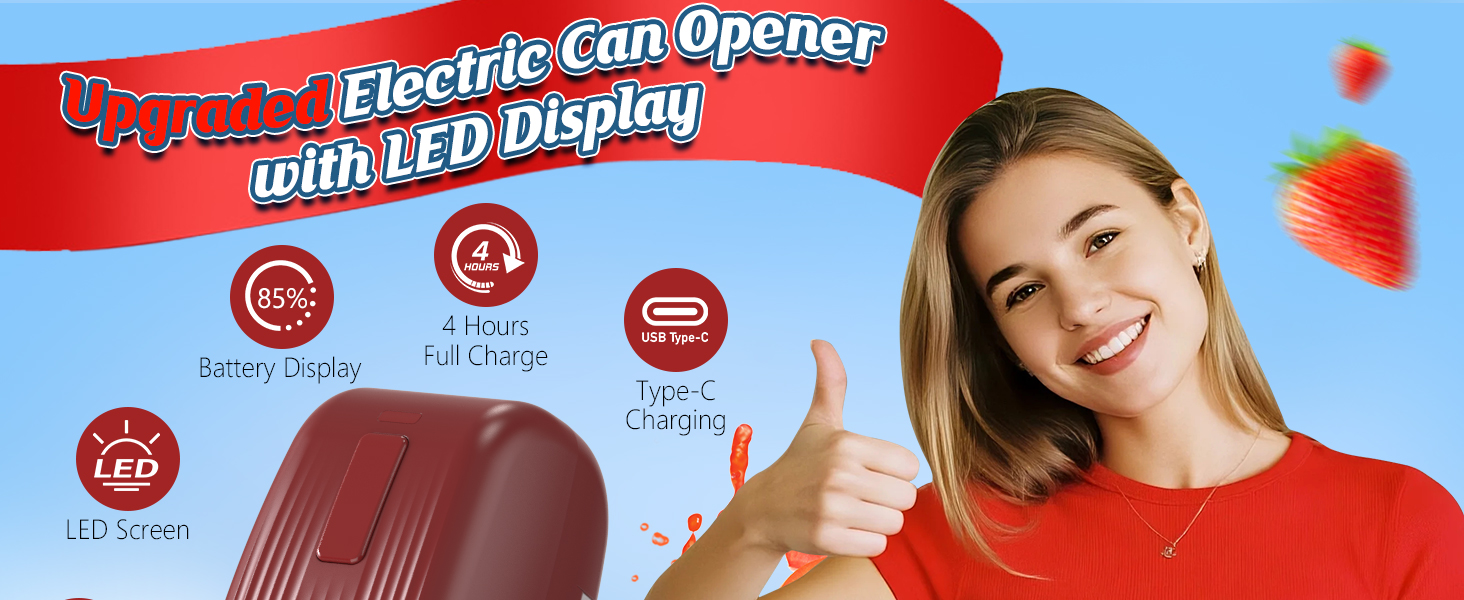 electric can opener with LED display