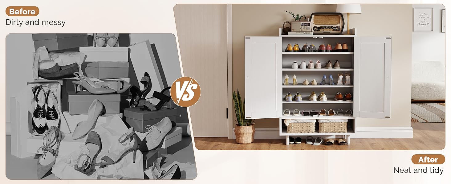 White Shoe Cabinet