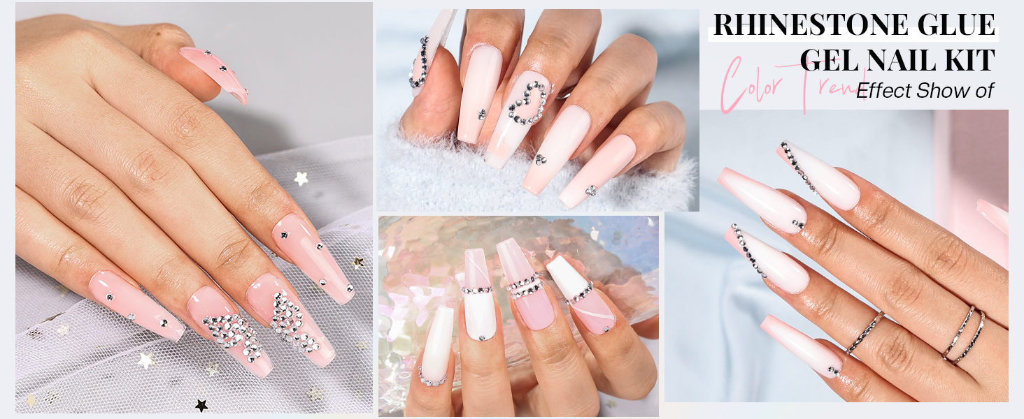 Morovan Rhinestone Glue for Nails 2PCS Nail Art Rhinestone