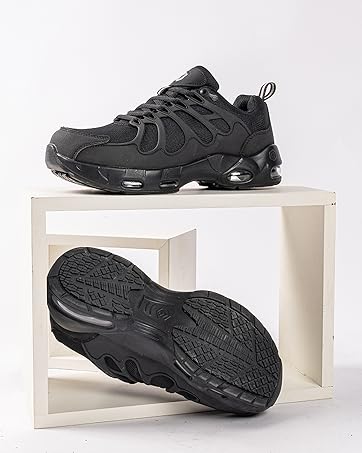 DYKHMILY Safety Trainers Men Women Lightweight Air Cushion Steel Toe Cap Trainers Safety Shoes