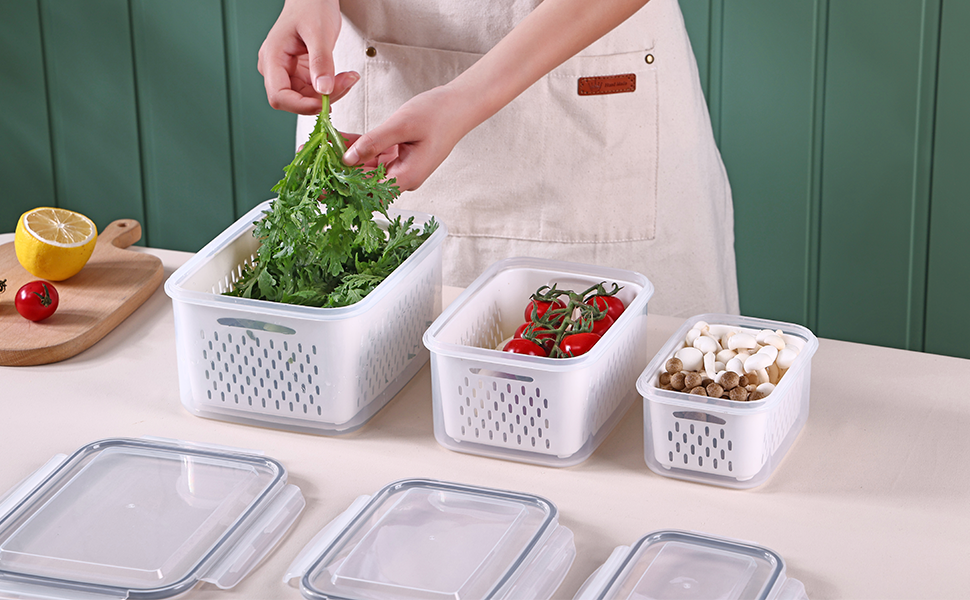 fruit and veggie storage containers