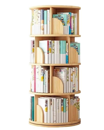 Amazon｜Nijakise本棚 回転式本棚 3段/4段/5段 直径40cm 耐荷重