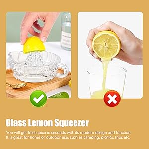 Amazon.com: HFEHSKJ Glass Lemon Squeezer, Citrus Juicer